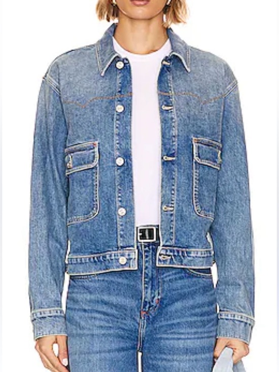 MOTHER Jackets & Blazers - MOTHER Rootin Tootin Denim Jacket in Horsin Around Trucker Jean Jacket Large